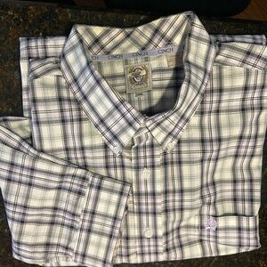 Cinch Black and Gray Casual Button Down Shirt